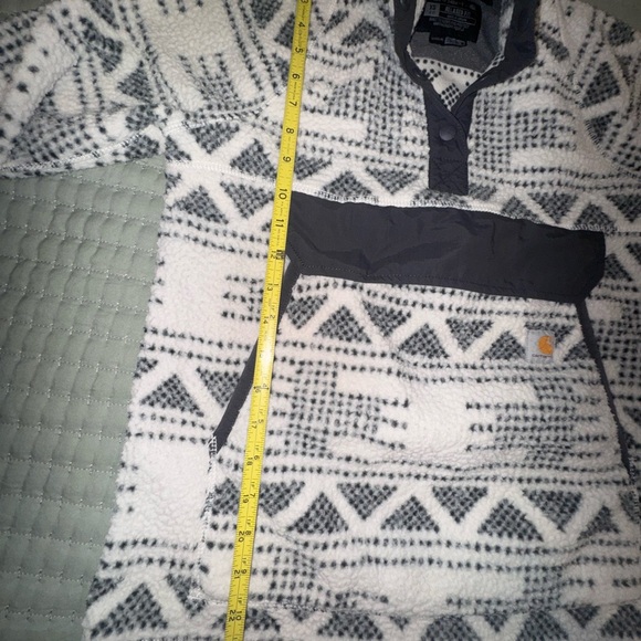 Carhartt WOMEN'S FLEECE SNAP FRONT PULLOVER - RELAXED FIT size XS 0-2 GUC. - Picture 7 of 11